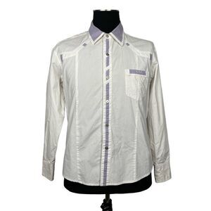 Pavi Italy Cotton Blend Snap Front Shirt - Men’s M